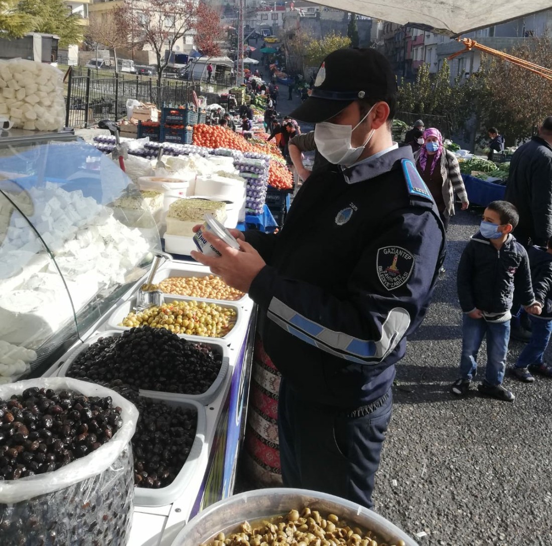 Şahinbey zabıtasından korona virüs denetimi