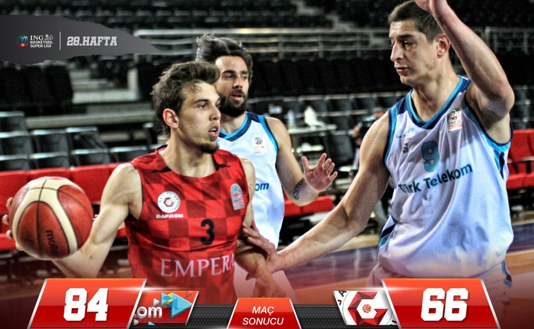 Empera Halı Gaziantep Basketbol mağlup: 84-66