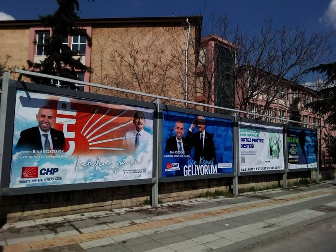 Bozgeyik Gaziantep’i CHP Afişleriyle Donattı