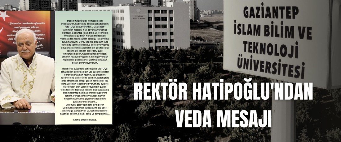 Kurucu Rektör’den veda mesajı