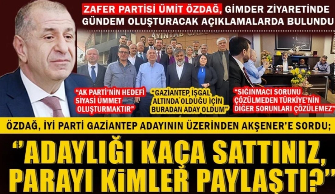 Zafer Partisi Milletvekili Adayı Ümit Özdağ GİMDER Ziyaretinde Açıklamalarda Bulundu