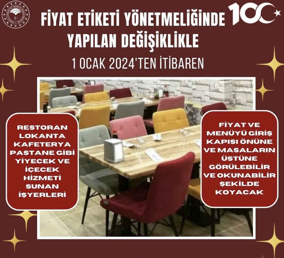 Fiyat Etiketi Yönetmenliğinde Değişiklik